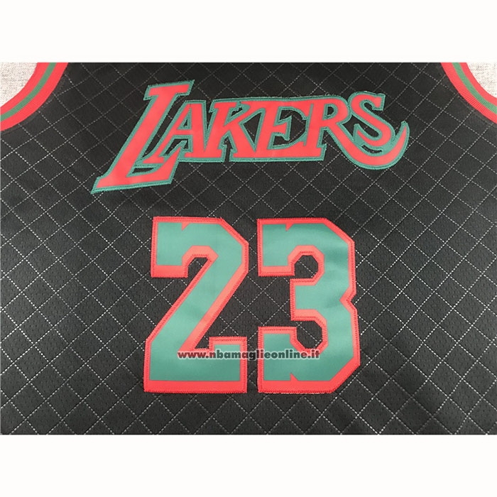Maglia Los Angeles Lakers LeBron James #23 Mitchell & Ness 2018-19 Nero
